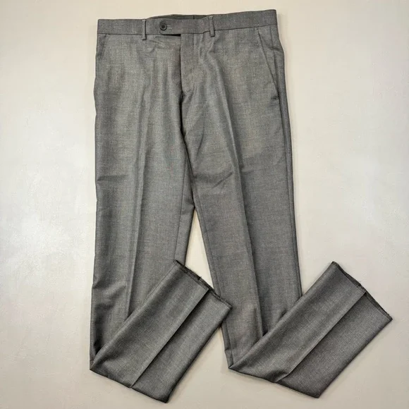 Tonyzenn 3-Piece Super 140’s Wool Slim Suit 40R 35x36 Unhemmed Gray NWT